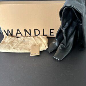 Wandler Anne Lambskin Over The Knee Black Boots Size 41
